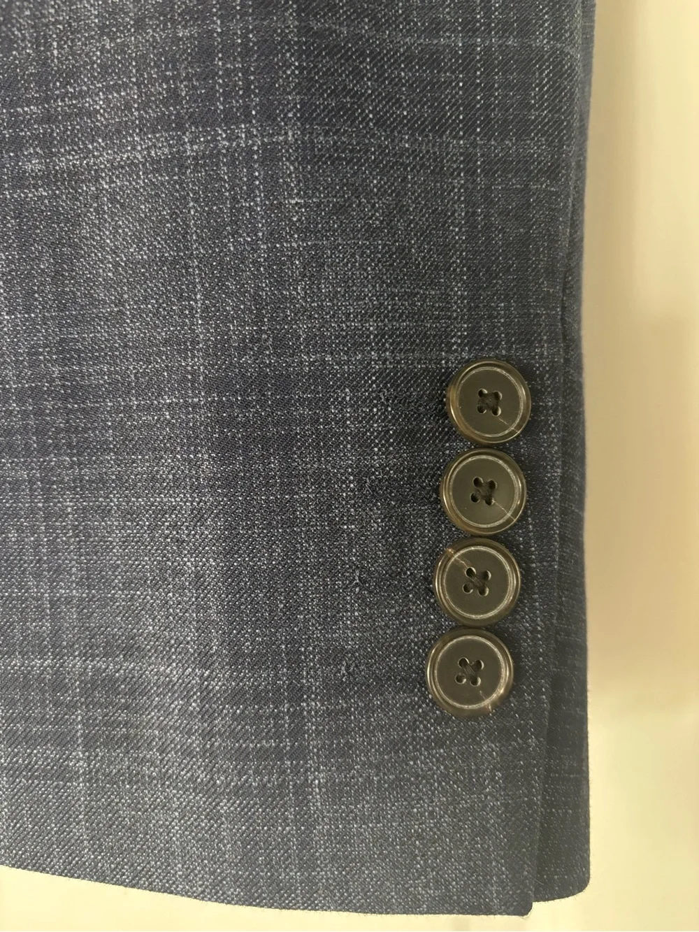next Men's Blue Plaid Two-Button Suit Jacket